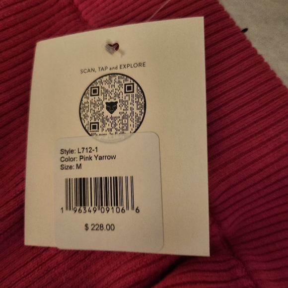 NWT Revolve LITA by Ciara Pink Side Button Ribbed Skirt Medium NWT - Picture 8 of 9